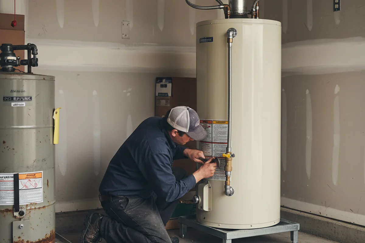 Water heater and shutoff valve replacement in East Berne